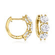 3.00 ct. t.w. Lab-Grown Diamond Huggie Hoop Earrings in 14kt Yellow Gold
