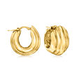 Italian 18kt Yellow Gold Multi-Row Hoop Earrings