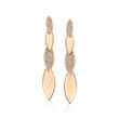 .35 ct. t.w. Pave Diamond Marquise-Shaped Drop Earrings in 14kt Yellow Gold