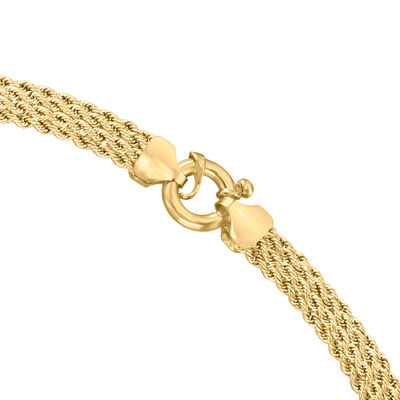 Italian 14kt Yellow Gold Multi-Strand Rope-Chain Necklace
