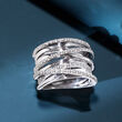 .25 ct. t.w. Diamond Highway Ring in Sterling Silver