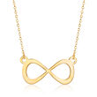 Italian 14kt Yellow Gold Infinity Necklace