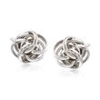 Italian Sterling Silver Love Knot Earrings