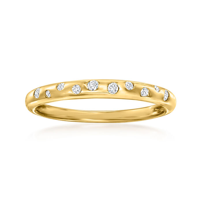 .10 ct. t.w. Diamond Dotted Ring in 14kt Yellow Gold