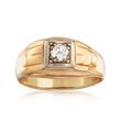 C. 1930 Vintage .30 Carat Old Mine Cut Diamond Solitaire Ring in 12kt Gold