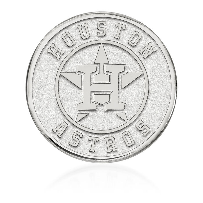 14kt White Gold MLB Houston Astros Lapel Pin