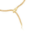 C. 2000 Vintage 14kt Yellow Gold Adjustable Snake Necklace