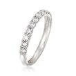Henri Daussi .75 ct. t.w. Diamond Wedding Ring in 18kt White Gold