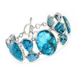 Turquoise Toggle Bracelet in Sterling Silver