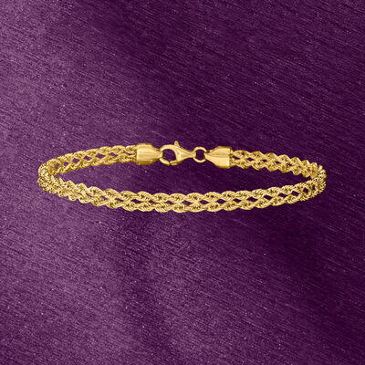 14kt Yellow Gold Double-Rope Chain Bracelet
