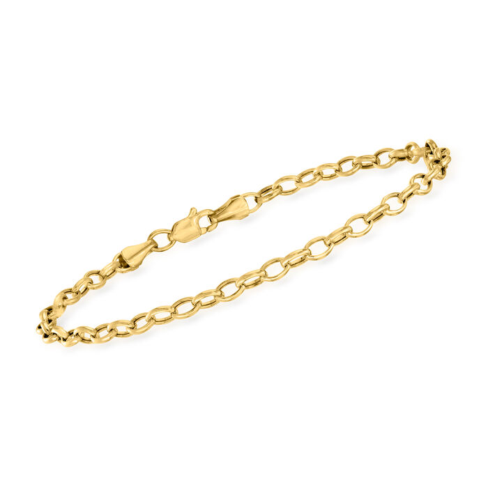 3.2mm 14kt Yellow Gold Cable-Chain Bracelet