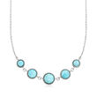 Larimar Graduated Necklace in Sterling Silver