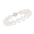 10-11mm Cultured Pearl Bracelet in Sterling Silver with Magnetic Clasp