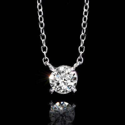 .33 Carat Lab-Grown Diamond Solitaire Necklace in Sterling Silver