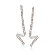 .27 ct. t.w. Diamond Ribbon Earrings in Sterling Silver
