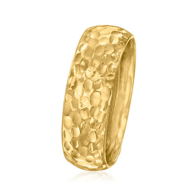 10kt Yellow Gold Groove-Pattern Ring