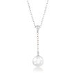 Mikimoto 7.5mm A+ Akoya Pearl Y-Necklace with Diamond Accent in 18kt White Gold