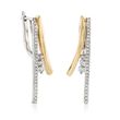.33 ct. t.w. Diamond Linear Earrings in 14kt Two-Tone Gold