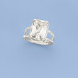 8.00 Carat Radiant-Cut CZ Ring in Sterling Silver