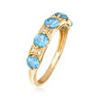 1.60 ct. t.w. Swiss Blue Topaz Ring in 14kt Yellow Gold
