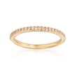 Henri Daussi .15 ct. t.w. Diamond Wedding Ring in 14kt Yellow Gold