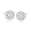 .25 ct. t.w. Diamond Floral Stud Earrings in 14kt White Gold