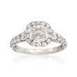 Henri Daussi 2.05 ct. t.w. Certified Diamond Engagement Ring in 18kt White Gold