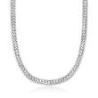 Sterling Silver Mesh Multi-Link Collar Necklace