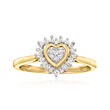 .15 ct. t.w. Diamond Heart Burst Ring in 10kt Yellow Gold