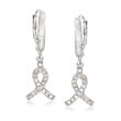 .25 ct. t.w. Diamond Ribbon Drop Earrings in Sterling Silver