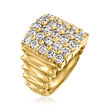 C. 1980 Vintage Jose Hess 3.00 ct. t.w. Diamond Ring in 18kt Yellow Gold