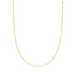 Roberto Coin 5-6mm Cultured Pearl Station Necklace in 18kt Yellow Gold