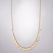 Italian 14kt Yellow Gold Free-Form Drops Necklace