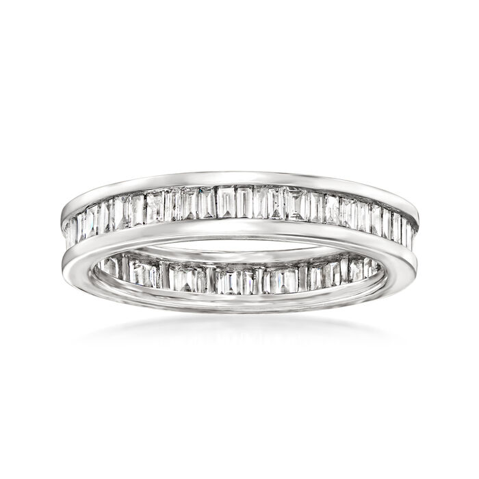 1.00 ct. t.w. Channel-Set Baguette Diamond Eternity Band in 14kt White Gold