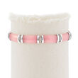 Pink Jade &quot;Good Fortune&quot; Bracelet in Sterling Silver