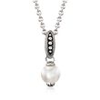 Andrea Candela 10mm Pearl Pendant Necklace in Sterling Silver
