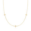 Roberto Coin &quot;Diamonds by the Inch&quot; .13 ct. t.w. Diamond Station Necklace in 18kt Yellow Gold
