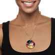 Italian &quot;The Kiss&quot; Murano Glass Multi-Strand Necklace with 18kt Gold Over Sterling 18-inch