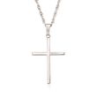 Men's Sterling Silver Classic Cross Pendant Necklace