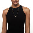 Charles Garnier &quot;Venus&quot; 8-8.5mm Cultured Pearl and .40 ct. t.w. CZ Station Necklace in 18kt Gold Over Sterling 24-inch