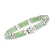 Jade &quot;Good Fortune&quot; Bracelet in Sterling Silver