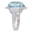 23.38 Carat Sky Blue Topaz and .25 ct. t.w. Diamond Cocktail Ring in 14kt White Gold