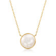 8-8.5mm Cultured Pearl Necklace in 14kt Yellow Gold