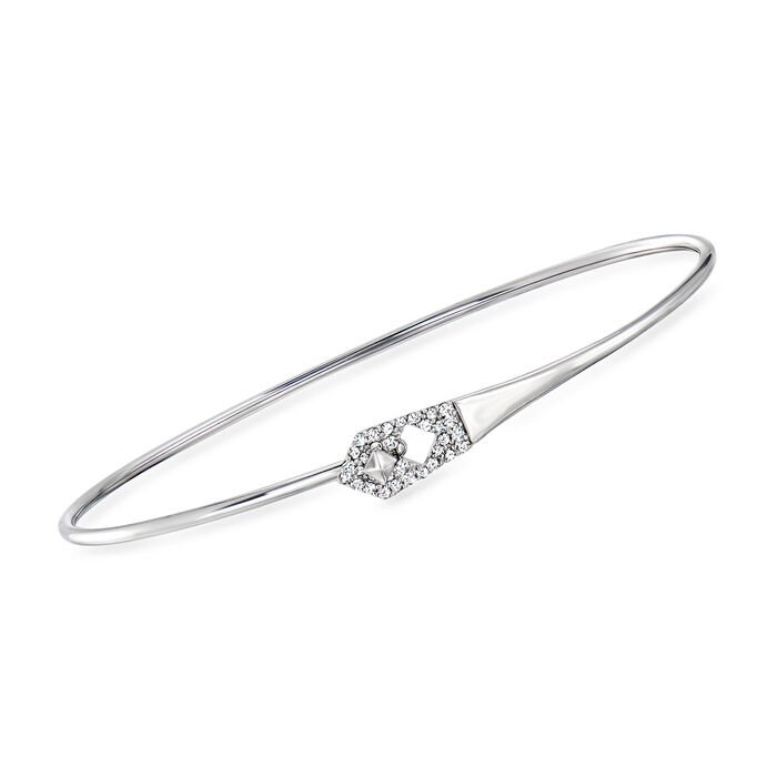 .15 ct. t.w. Diamond Cuff Bracelet in Sterling Silver
