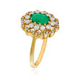 .80 Carat Emerald and .50 ct. t.w. Diamond Ring in 14kt Yellow Gold