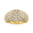 .20 ct. t.w. Diamond Dome Ring in 18kt Gold Over Sterling