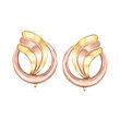 C. 1940 Vintage 14kt Two-Tone Gold Swirl Earrings