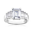 3.60 ct. t.w. CZ Ring in Sterling Silver