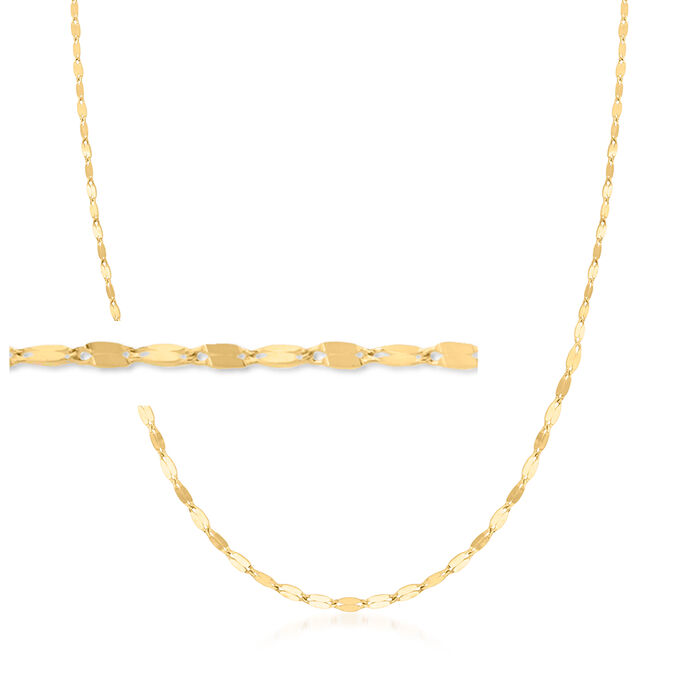 Italian 10kt Yellow Gold Graduated Lumachina-Chain Necklace
