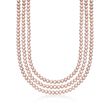 5-5.5mm Pink Cultured Pearl Endless Necklace